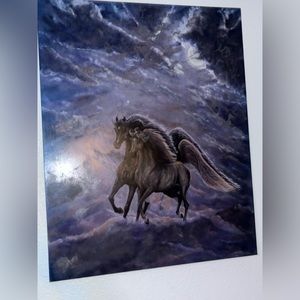 Two horse pictures good shape mid size
